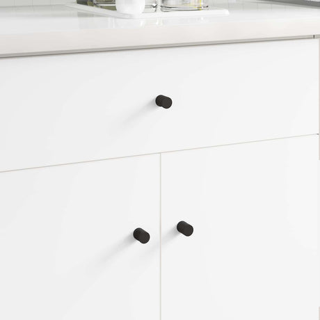Vidaxl kastknoppen 2 st zwart m4 x 12 mm ijzer