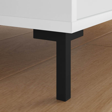 Vidaxl staande poten 2 st zwart 57 x 57 x 100 mm ijzer