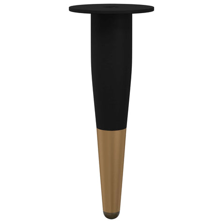Vidaxl meubelpoten 2 st zwart en goud ø 40 x 98 mm ijzer