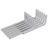 Vidaxl zeskantsleutel 12 pcs zilver 32 x 86 mm staal