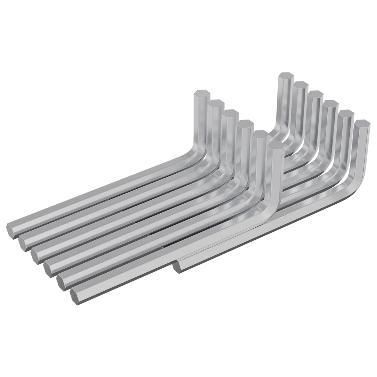 Vidaxl zeskantsleutel 1800 pcs zilver 32 x 86 mm staal