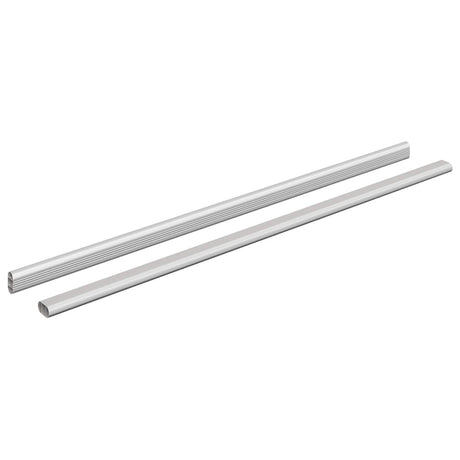 Vidaxl kaststaaf 2 pcs zilver 764 x 15 x 29 mm aluminium legering