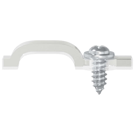 Vidaxl led strip clips 23,8 mm 12 st transparant kunststof en ijzer