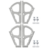 Vidaxl flip lade scharnier 2 pcs zilver 235 x 155 x 30 mm ijzer
