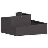 Vidaxl tuin bloempot zwart 80 x 80 x 50 cm koudgewalst staal