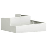 Vidaxl tuin bloempot wit 100 x 100 x 50 cm koudgewalst staal