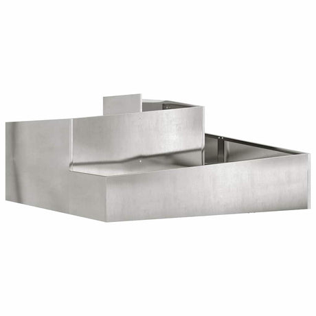 Vidaxl tuin bloempot zilver 100 x 100 x 50 cm roestvrij staal