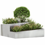 Vidaxl plantenbak zilver 100 x 100 x 50 cm gegalvaniseerd staal