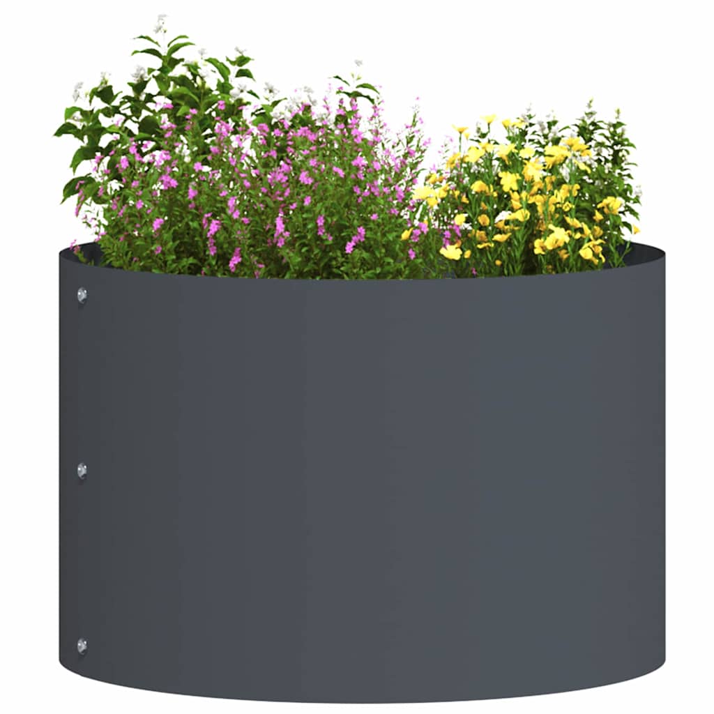 Vidaxl plantenring antraciet 30 x 30 x 20 cm koudgewalst staal