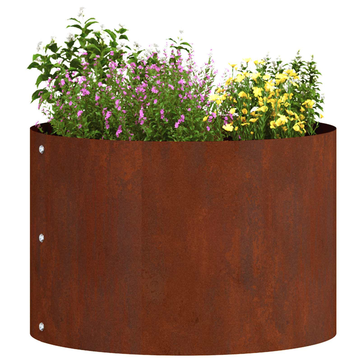 Vidaxl plantenring roestig 30 x 30 x 20 cm weervast staal