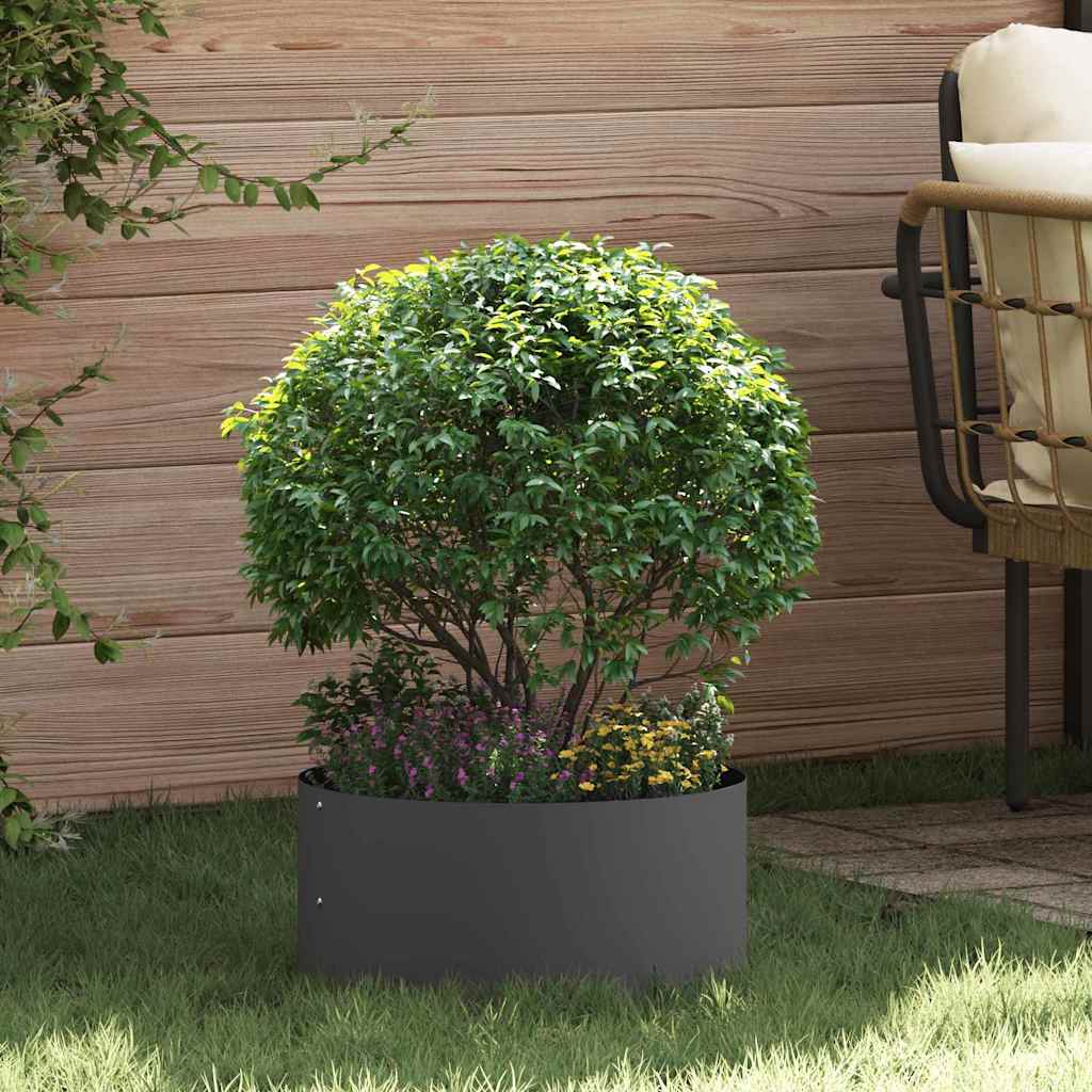 Vidaxl plantenring 5 st zwart 40 x 40 x 20 cm koudgewalst staal