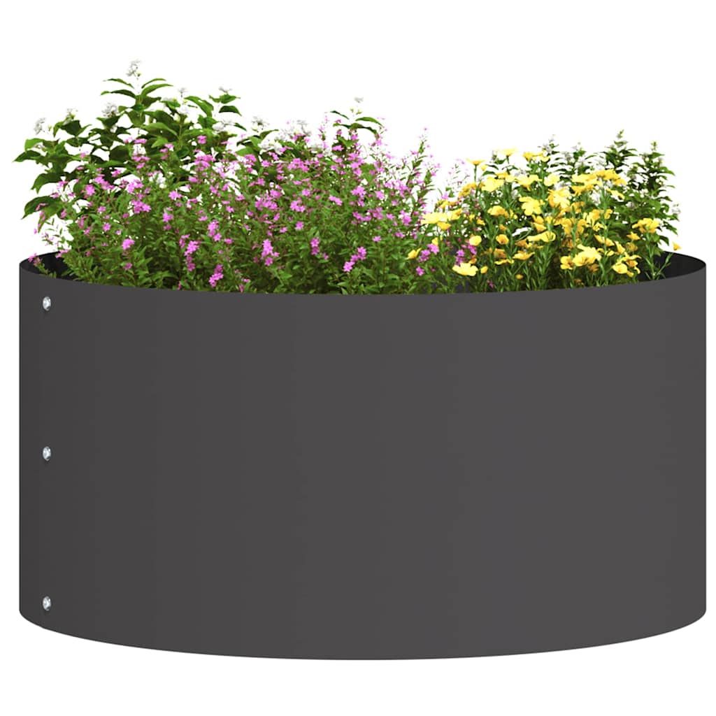 Vidaxl plantenring 5 st zwart 40 x 40 x 20 cm koudgewalst staal