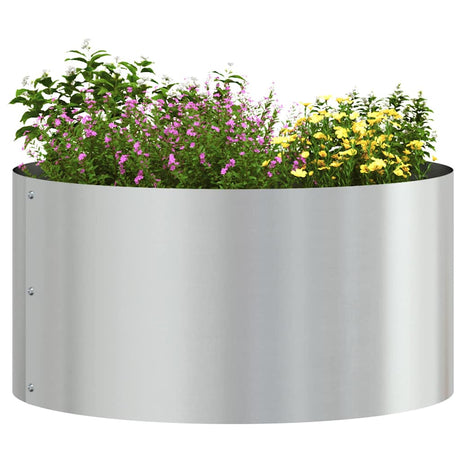Vidaxl plantenring 5 st zilver 40 x 40 x 20 cm gegalvaniseerd staal