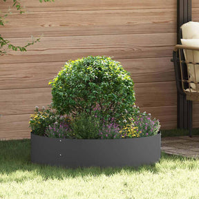 Vidaxl plantenring 5 st zwart 80 x 80 x 20 cm koudgewalst staal