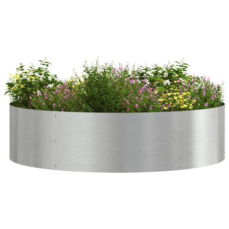 Vidaxl plantenring zilver 80 x 80 x 20 cm roestvrij staal
