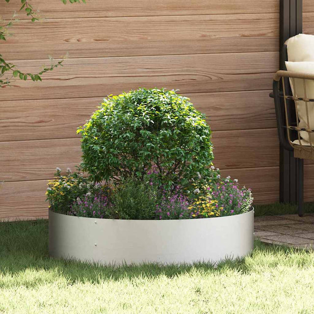 Vidaxl plantenring 5 st zilver 80 x 80 x 20 cm roestvrij staal
