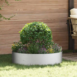 Vidaxl plantenring 5 st zilver 80 x 80 x 20 cm gegalvaniseerd staal