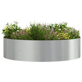 Vidaxl plantenring 5 st zilver 80 x 80 x 20 cm gegalvaniseerd staal