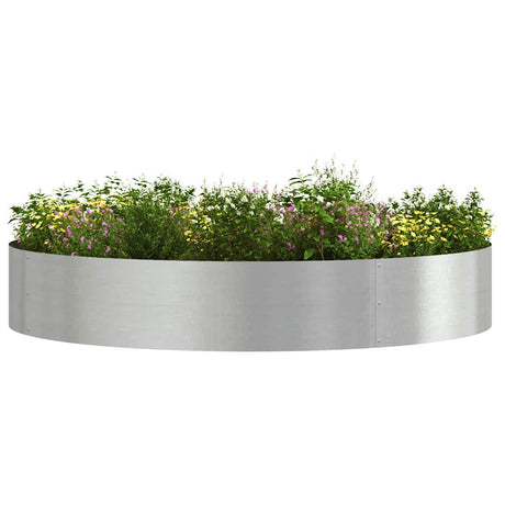 Vidaxl plantenring zilver 120 x 120 x 20 cm roestvrij staal