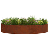 Vidaxl plantenring 5 st roestig 120 x 120 x 20 cm weervast staal