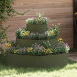 Vidaxl plantenbak olijf groen 90 x 90 x 20 cm koudgewalst staal