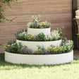 Vidaxl plantenbak wit 120 x 120 x 20 cm koudgewalst staal