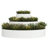 Vidaxl plantenbak wit 120 x 120 x 20 cm koudgewalst staal