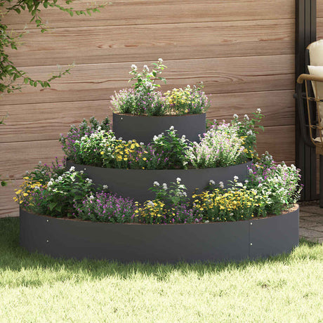 Vidaxl plantenbak antraciet 120 x 120 x 20 cm koudgewalst staal