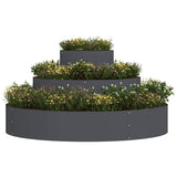 Vidaxl plantenbak antraciet 120 x 120 x 20 cm koudgewalst staal