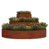 Vidaxl tuin bloempot bruin 120 x 120 x 20 cm cortenstaal