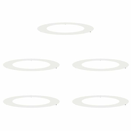 Vidaxl geschikt voor platte boomringen 5 pcs wit ø60 90 cm staal