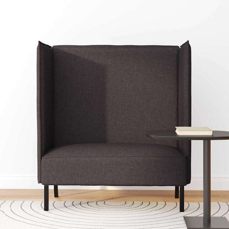 Vidaxl hoge rug bank 101cm donkerbruin stof