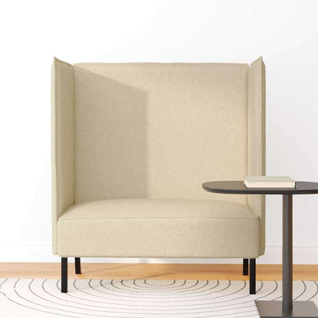 Vidaxl hoge rug bank 101cm crème stof