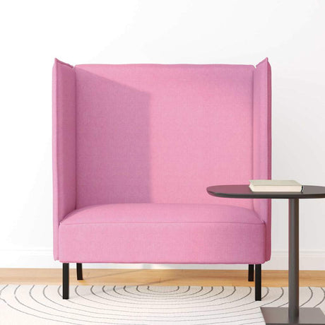 Vidaxl hoge rug bank 101cm roze stof