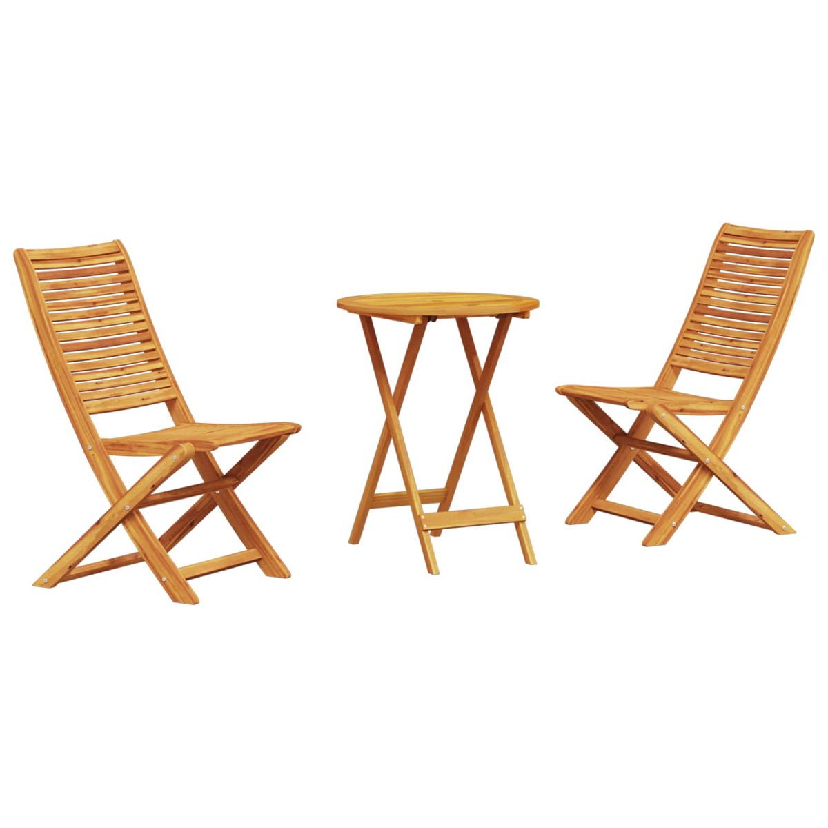 Vidaxl vouw bistro set 3 st bruin massief acaciahout