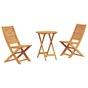 Vidaxl vouw bistro set 3 st bruin massief acaciahout