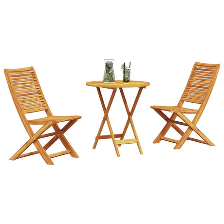 Vidaxl vouw bistro set 3 st bruin massief acaciahout