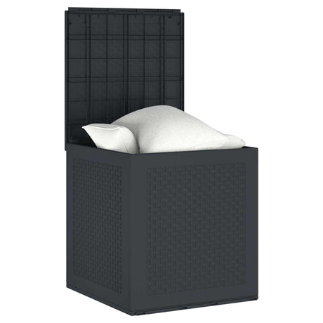 Vidaxl opbergbox met opslag antraciet 55 x 53 x 57 cm polypropyleen