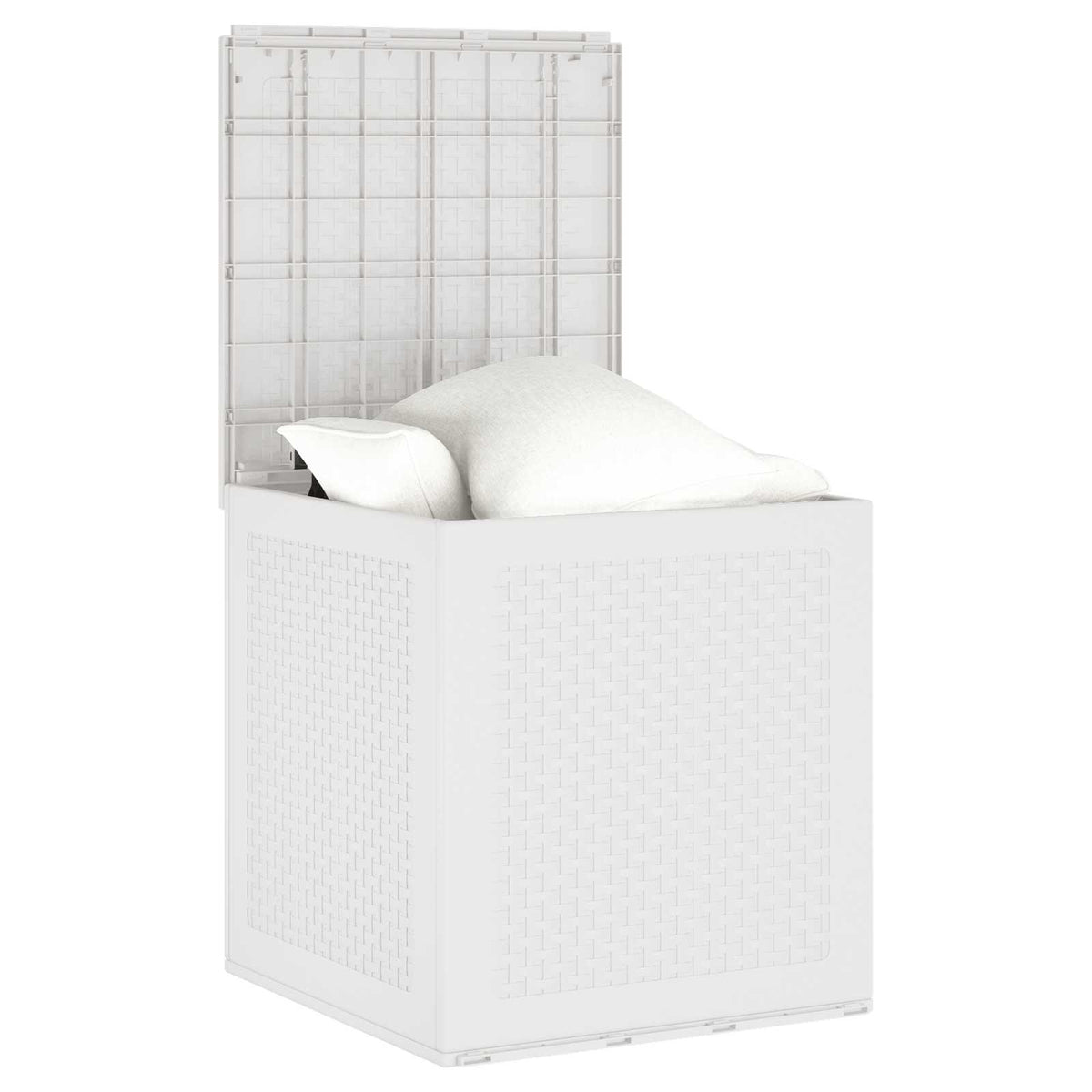 Vidaxl opbergbox met opslag wit 55 x 53 x 57 cm polypropyleen
