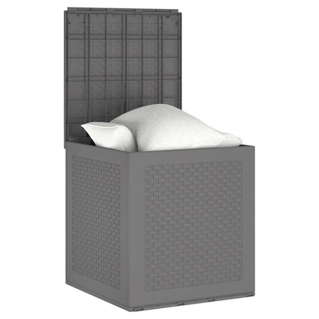 Vidaxl opbergbox met opslag lichtgrijs 55 x 53 x 57 cm polypropyleen