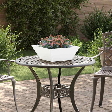 Vidaxl plantenbak 5 st wit 40 x 40 x 15 cm koudgewalst staal