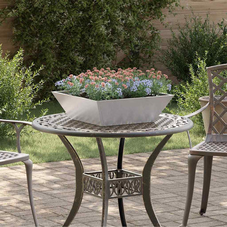 Vidaxl plantenbak 5 st zilver 50 x 50 x 15 cm roestvrij staal