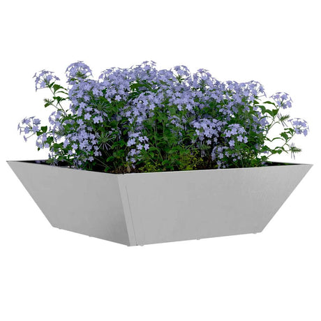 Vidaxl plantenbak 5 st zilver 50 x 50 x 15 cm roestvrij staal
