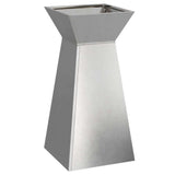 Vidaxl pilaar plantenbak zilver 35 x 35 x 73 cm roestvrij staal