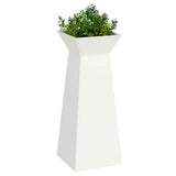 Vidaxl pilaar plantenbak wit 40 x 40 x 100 cm