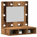 Vidaxl spiegelkast oud hout 60 x 31,5 x 62 cm bewerkt hout
