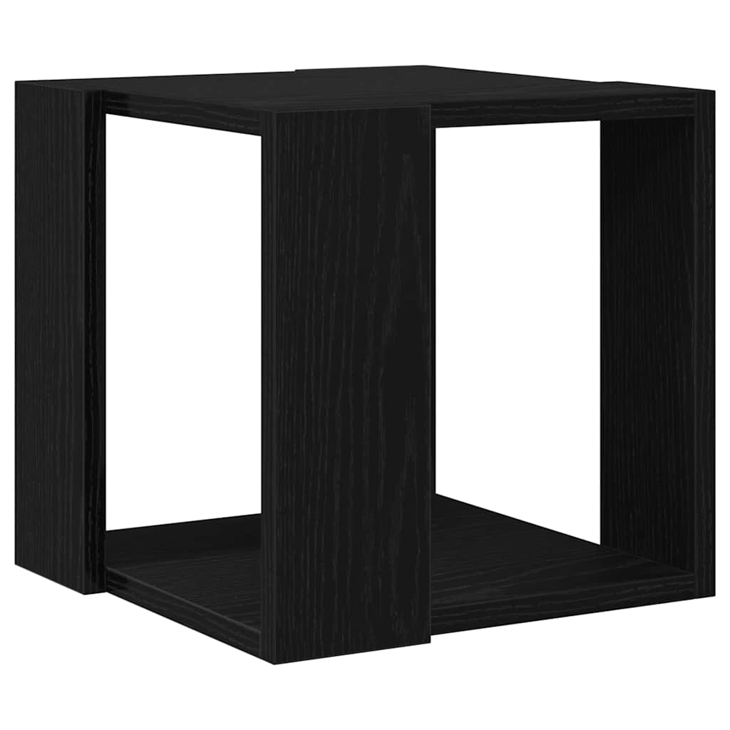 Vidaxl salontafel zwart eiken 32 x 32 x 30 cm bewerkt hout