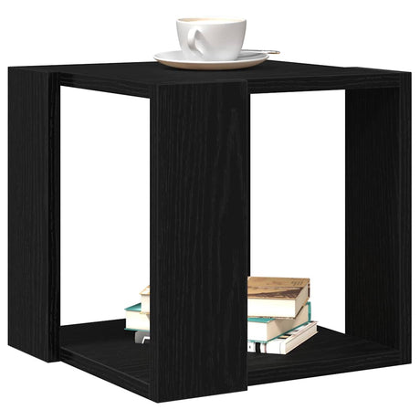 Vidaxl salontafel zwart eiken 32 x 32 x 30 cm bewerkt hout