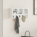 Vidaxl wandgemonteerde kapstok muurmontage wit 50 x 16 x 26 cm