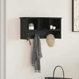 Vidaxl wandgemonteerde kapstok muurmontage zwart eiken 50 x 16 x 26 cm